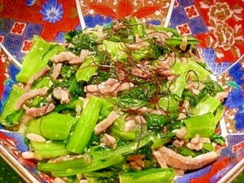 トロ～リ小松菜と豚肉の炒め物